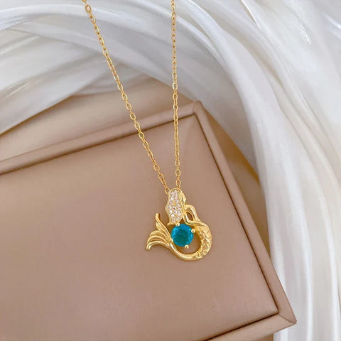 Κολιέ Mermaid Κολιέ with Blue Diamond