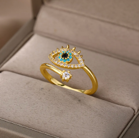 18K Επιχρυσωμένο Evil Eye Δαχτυλίδι