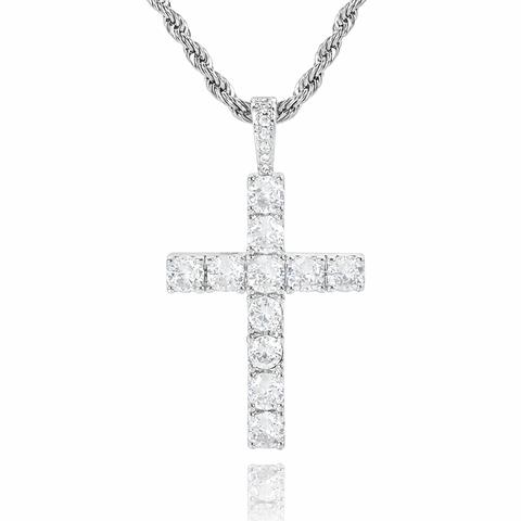 Κολιέ Σταυρός necklace Λευκόχρυσο