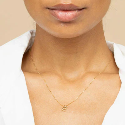 Κολιέ Love letter initial necklace Λευκόχρυσο