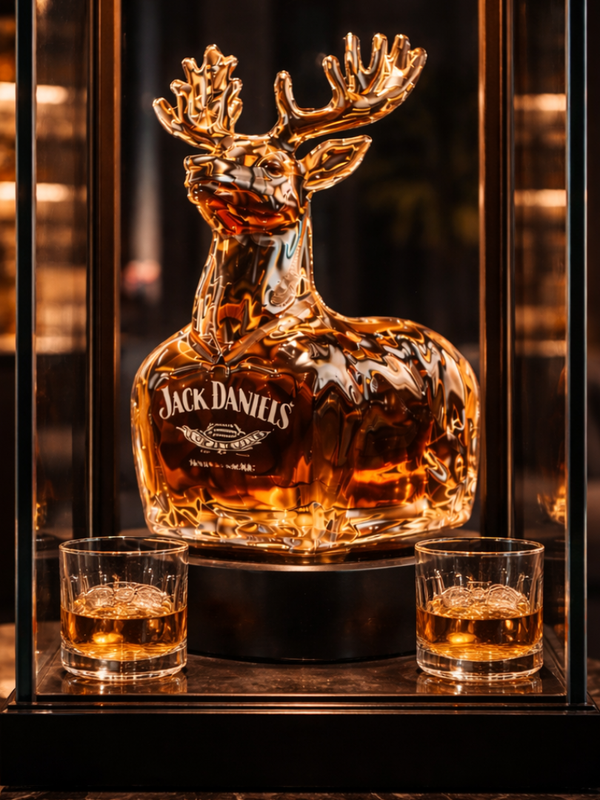 Jack Daniel's Whisky Bottle - Reindeer Edition