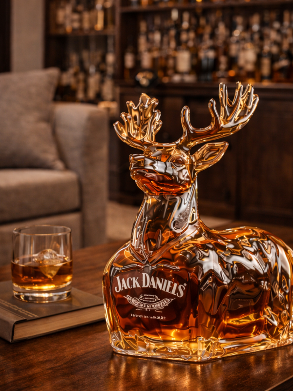 Jack Daniel's Whisky Bottle - Reindeer Edition