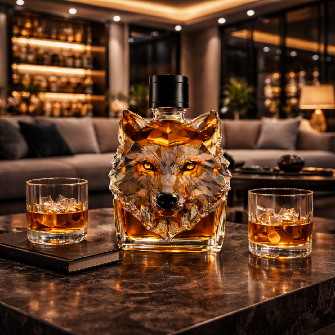 Whiskey Bottle - Wolf Edition